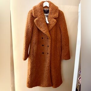 NEW J.CREW Teddy Sherpa Double-Breasted Long Coat S